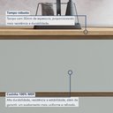 Ver mais imagens de Conjunto de Cozinha 5 Peças com Aéreo e Nicho para Micro-Ondas MDF Millena Nesher Verde/Nature