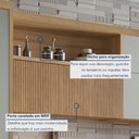 Ver imagem 6 de Conjunto de Cozinha 5 Peças com Aéreo e Nicho para Micro-Ondas MDF Millena Nesher Verde/Nature