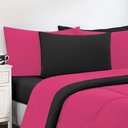 Ver imagem 3 de Kit Edredom + Jogo de Lençol Malha 100% Algodão Gran Moratta 7 Peças King - Pink -preto