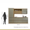 Ver imagem 4 de Cozinha Millena 5 Peças 100% MDF Yescasa Verde/Nature