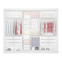Ver imagem 3 de Guarda-Roupa Casal MDF com Espelho 3 Portas 6 Gavetas Miami Ripado Branco