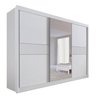 Guarda-roupa Casal Mdf com Espelho 3 Portas 6 Gavetas Miami Ripado - 4