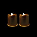 Ver imagem 3 de Kit 6 Velas Dourada Eletrônica LED 4cm - Yangzi