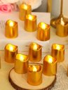Ver imagem 2 de Kit 6 Velas Dourada Eletrônica LED 4cm - Yangzi