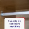 Guarda-roupa Casal Mdf com Espelho 3 Portas 6 Gavetas Miami Ripado - 10
