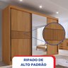 Guarda-roupa Casal Mdf com Espelho 3 Portas 6 Gavetas Miami Ripado - 12