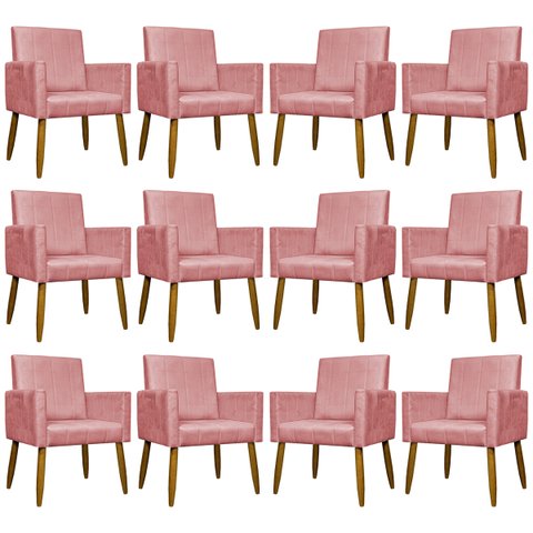 Kit 12 Poltronas Decorativas Mari para Sala Quarto