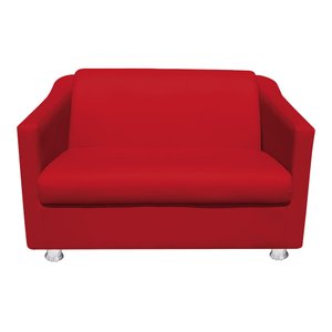 Namoradeira Tilla Decorativa 2 Lugares Corino Vermelho
