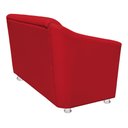 Ver imagem 3 de Namoradeira Tilla Decorativa 2 Lugares Corino Vermelho