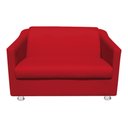 Ver imagem 1 de Namoradeira Tilla Decorativa 2 Lugares Corino Vermelho