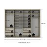 Guarda-roupa Closet Casal 100% Mdf Bp 277,7cm com 1 Porta Espelho 6 Gavetas Sion - 3