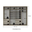 Ver imagem 3 de Guarda-Roupa Closet Casal 100% MDF BP 277,7cm com 1 Porta Espelho 6 Gavetas Sion Bege/Panna