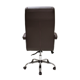 Cadeira de Escritório Presidente Alta Executiva Ergonômica Giratória Molas Ensacadas Marrom - 5