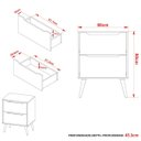 Ver imagem 5 de Gabinete para Banheiro 60 Cm 2 Gavetas Robin Preto