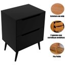 Ver imagem 2 de Gabinete para Banheiro 60 Cm 2 Gavetas Robin Preto
