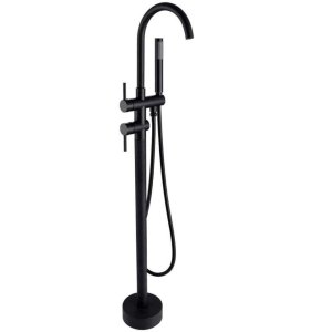 Torneira Banheira Preto Fosco Elegante Imersão Monocomando