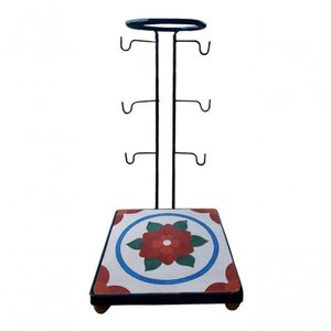 Suporte Coador Café Mancebo Filtro Ferro e Ladrilho Rústico Ladrilho F1