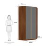 Guarda Roupa Canto Closet 2 Portas 111cm Com Reflecta Prata - 2