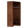Guarda Roupa Canto Closet 2 Portas 111cm Com Reflecta Prata - 3