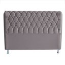 Ver imagem 1 de Cabeceira de Cama Box Londres Casal Queen 160 Cm Suede Botão de Strass Prata Eli Móveis e Decoração