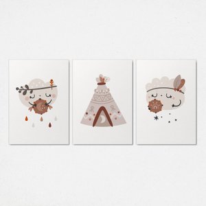 Trio Quadros para Quarto Infantil