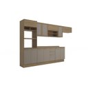 Ver imagem 3 de Cozinha Completa Modulada 6 Peças com Torre Quente e Porta Telada Botanic Marrom/Nogueira/Fendi