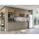 Ver imagem 1 de Cozinha Completa Modulada 6 Peças com Torre Quente e Porta Telada Botanic Marrom/Nogueira/Fendi