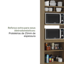 Ver mais imagens de Cozinha Completa Modulada 6 Peças com Torre Quente e Porta Telada Botanic Marrom/Nogueira/Fendi