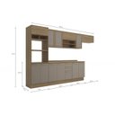 Ver imagem 5 de Cozinha Completa Modulada 6 Peças com Torre Quente e Porta Telada Botanic Marrom/Nogueira/Fendi