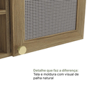 Ver imagem 6 de Cozinha Completa Modulada 5 Peças com Porta Telada Botanic Marrom/Nogueira/Fendi
