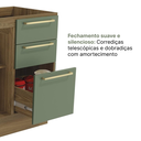 Ver imagem 6 de Cozinha Completa Modulada 5 Peças com Porta Telada Botanic Marrom/Nogueira/Verde Oliva