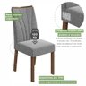 Conjunto Mesa Com Tampo 4 Cadeiras Apogeu Móveis Lopas - 6