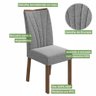 Conjunto Mesa Com Tampo 4 Cadeiras Apogeu Móveis Lopas - 7