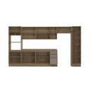 Ver imagem 4 de Cozinha Completa Modulada 7 Peças com Torre Quente e Porta Telada Botanic Marrom/Nogueira/Fendi