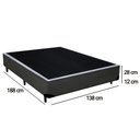 Ver imagem 3 de Cama Box Casal Sintético Sereneprime Cinza 138x188x40