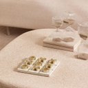 Ver imagem 3 de Jogo da Velha Decorativo em Cimento Off White e Dourado