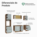 Ver imagem 6 de Armário de Cozinha Completa 240cm Rustic/Cinza Lux Madesa 08