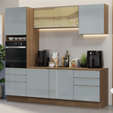 Ver imagem 1 de Armário de Cozinha Completa 240cm Rustic/Cinza Lux Madesa 08