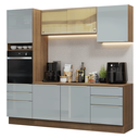 Ver imagem 4 de Armário de Cozinha Completa 240cm Rustic/Cinza Lux Madesa 08