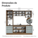 Ver imagem 5 de Armário de Cozinha Completa 240cm Rustic/Cinza Lux Madesa 08