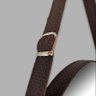 Relógio De Parede Premium Madeira Ripada Com Alça E Números Romanos Preto 50Cm Marrom - 6
