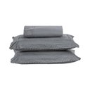 Ver imagem 1 de Kit Colcha 3 Peças Queen Percal 300 Fios Bordado Inglês Home Paris - Cinza