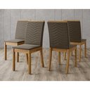 Ver imagem 1 de Kit 4 Cadeiras de Cozinha Isa 4 Un Nature/suede Marrom - Henn