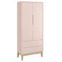 Ver imagem 2 de Conjunto de Quarto Classic Guarda Roupa 2 Portas 2 Gavetas Cômoda 3 Gavetas Berço Americano MDF
