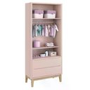 Ver imagem 5 de Conjunto de Quarto Classic Guarda Roupa 2 Portas 2 Gavetas Cômoda 3 Gavetas Berço Americano MDF