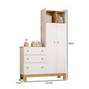 Ver imagem 4 de Guarda-roupa Infantil Flora 2 Portas 3 Gavetas Branco Acetinado - Qmovi