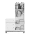 Ver imagem 3 de Guarda-roupa Infantil Flora 2 Portas 3 Gavetas Branco Acetinado - Qmovi