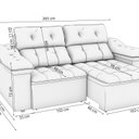 Ver imagem 3 de Sofá 2 Lugares 260cm Retrátil e Reclinável Sierra