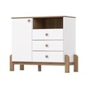 Ver imagem 1 de Cômoda Infantil Ternura C/ 1 Porta e 3 Gavetas Branco/jequitiba - Henn
