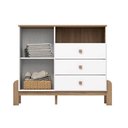 Ver imagem 2 de Cômoda Infantil Ternura C/ 1 Porta e 3 Gavetas Branco/jequitiba - Henn